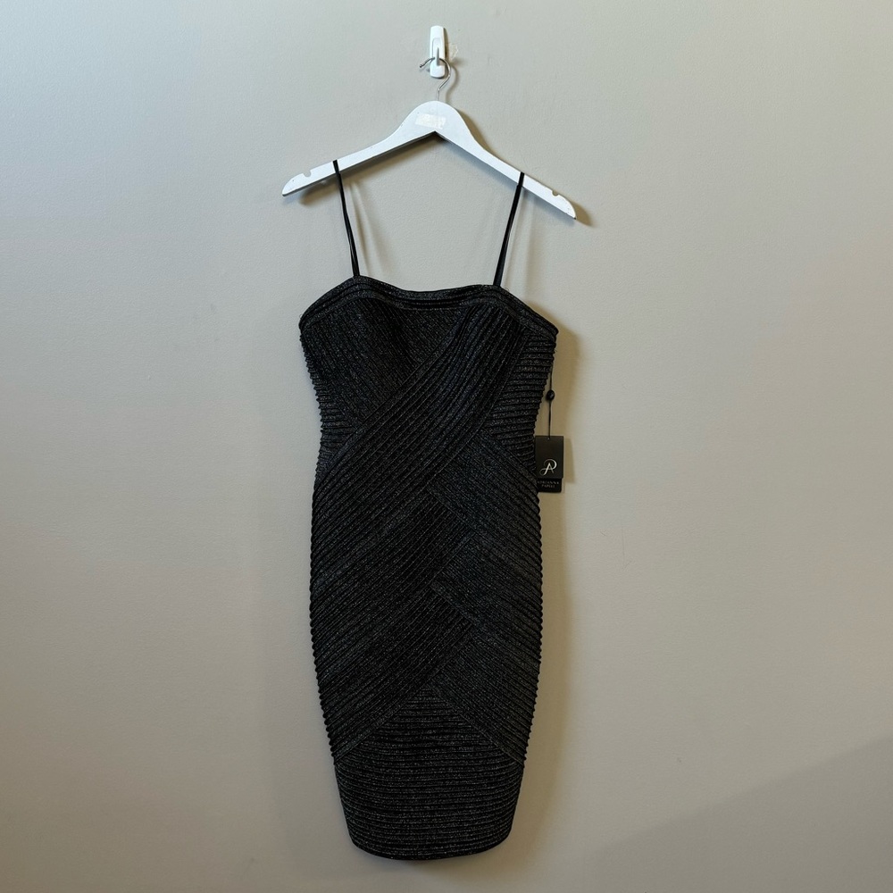 Adrianna Papell Black Mini Dress